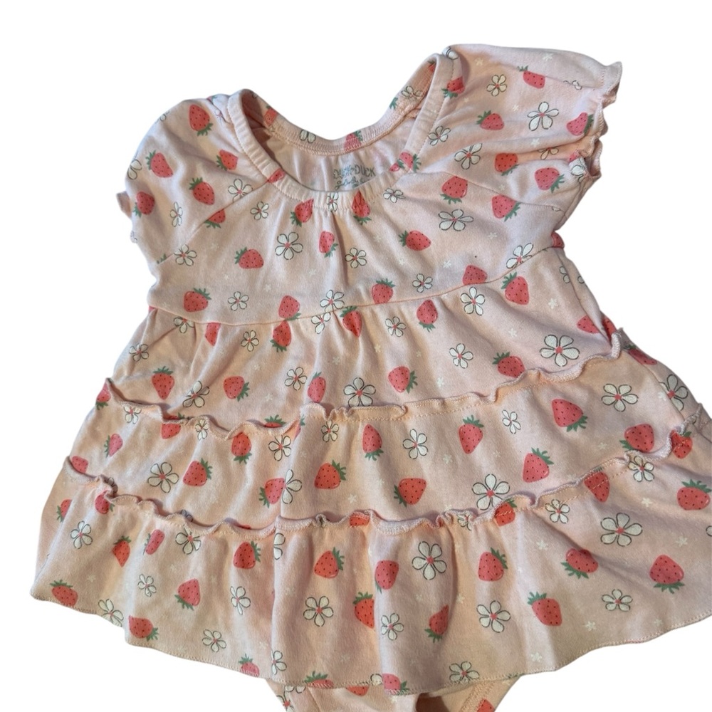 Strawberry Print Baby Dress